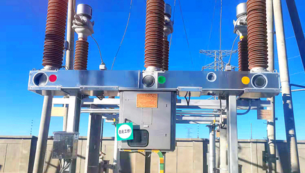 国网新疆某站220KV磁柱式断路器电伴热带装置